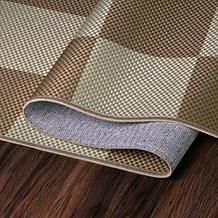 My Magic Carpet Jute Jaya 5' x 7' Checkered Natural Washable Rug