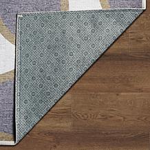 My Magic Carpet Kyoa Grey Olive Washable Area Rug 5'x7'