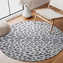 My Magic Carpet Miya Leopard Washable Round Area Rug 6'