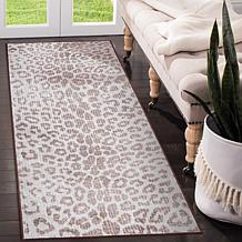 My Magic Carpet Miya Leopard Washable Runner Rug 2.5'x7'