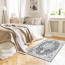 My Magic Carpet Parviz Grey Washable Area Rug 3'x5'