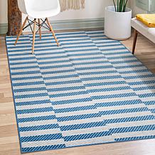 My Magic Carpet Tratti Offset Stripe Washable Rug 5'x7'