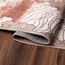 My Magic Carpet Vienna Abstract Natural Washable Area Rug 3'x5'