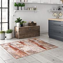 My Magic Carpet Vienna Abstract Natural Washable Area Rug 3'x5'