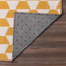 My Magic Carpet Yanis Yellow/Gold Washable Area Rug 5'x7''