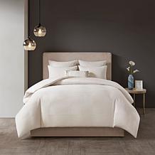 N Natori Hanae Cotton Blend 3-piece Full/Queen Comforter Set - White