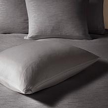 N Natori Hanae Cotton Blend 3-piece King Comforter Set - Gray