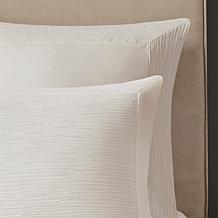 N Natori Hanae Cotton Blend 3-piece King Duvet Cover Set - White