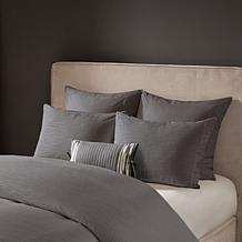N Natori Hanae Embroidered Cotton 12" x 20" Oblong Pillow - Gray