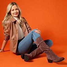 Naturalizer Kenna Leather or Suede Tall Riding Boot - Extra Wide Calf