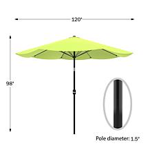 Nature Spring 10-Foot Patio Umbrella Auto Tilt, Lime