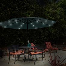 Nature Spring 10' Patio Umbrella with LED Lights - Green