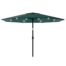Nature Spring 10' Patio Umbrella with LED Lights - Green