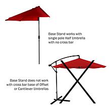 Nature Spring 34 lb. Half Moon Patio Umbrella Base - Black