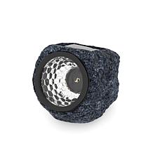 Nature Spring 4-Piece Solar Powered LED Rock Lights - Black