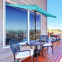 Nature Spring 9' Half-Canopy Patio Umbrella - Blue