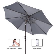 Nature Spring 9' Patio Auto Tilt Umbrella - Gray