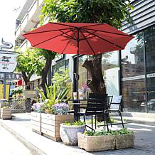 Nature Spring 9' Patio Auto Tilt Umbrella - Red