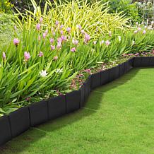 Nature Spring Garden Edging Stone-Look Border Plastic Lawn Stakes 10Pk