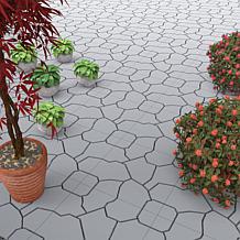 Nature Spring Interlocking Stone Look Patio and Deck Tiles 6-Pack