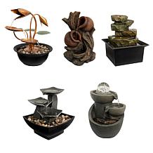 Nature Spring LED Tabletop Rock Water Fountain - Black