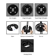 Nature Spring Patio Umbrella Light with 28 LED Bulbs