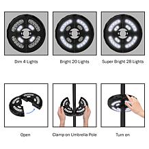 Nature Spring Rechargeable Patio Umbrella Light