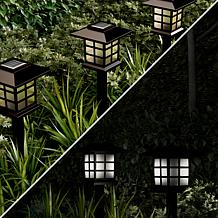 Nature Spring Solar Pathway Water Resistant 15" Coach Lights 6-pack