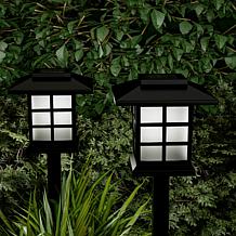 Nature Spring Solar Pathway Water Resistant 15" Coach Lights 6-pack