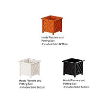 Nature Spring Square Planter Box Container w/ Bottom Insert for Plants