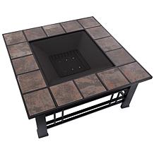 Nature Spring Wood Burning Fire Pit Set - Black & Brown