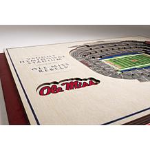 NCAA MS Rebels StadiumViews 3-D Wall Art - Vaught Hemingway Stadium 