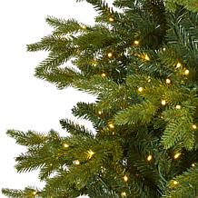 Nearly Natural 10’ Belgium Fir Christmas Tree w/ 1050 Clear LED Lights