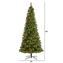 Nearly Natural 10 Ft. Mountain Pine Christmas Tree with 850 Lights