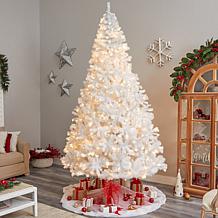 Nearly Natural 10' White Artificial Christmas Tree with 800 LED Lights