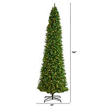 Nearly Natural 12’ Slim Green Mountain Pine  Christmas Tree