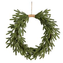 Nearly Natural 24 in. Holiday Christmas Pre-lit Cascading Pine Wreath