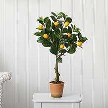 Nearly Natural 28” Lemon Artificial Tree in Decorative Planter