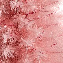 Nearly Natural 3' Pink Artificial Christmas Tree with 50 LED Lights