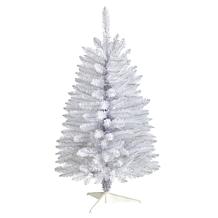 Nearly Natural 3’ Slim White  Christmas Tree with 50 Lights