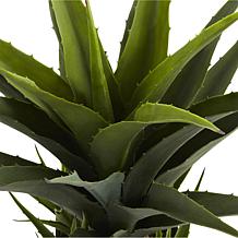 Nearly Natural 30" Agave with Black Planter