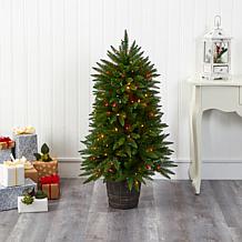 Nearly Natural 5' Fir Artificial Christmas Tree with 200 Color Lights