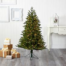 Nearly Natural 5 Ft. Cambridge Fir Christmas Tree with 300 LED Lights