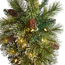 Nearly Natural 5 Ft. Pre-lit Decorated Lamp Post with 50 LED Lights