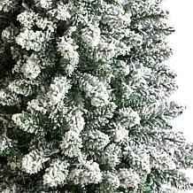 Nearly Natural 5’ Slim Flocked Montreal Fir  Christmas Tree