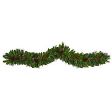 Nearly Natural 6' Colorado Fir Christmas Garland with 50 Lights