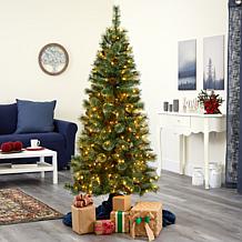 Nearly Natural 6 Ft. Mountain Pine Christmas Tree with 300 Lights