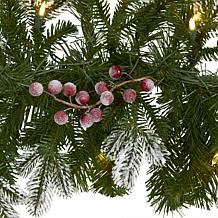 Nearly Natural 6' Snow Tipped Artificial Christmas Garland w/ 50 LED