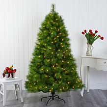 Nearly Natural 6.5 Ft. Christmas Tree with 350 Clear LED Lights