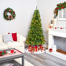 Nearly Natural 6.5 Ft. Fir Christmas Tree with 350 Clear LED Lights